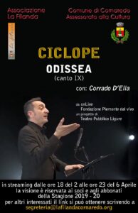 INVITO A TEATRO CON CORRADO D’ELIA – CANTO IX DELL’ODISSEA